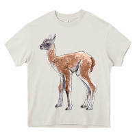 Cream Guanaco Llama Baby Heavy Core Tee - LillyAllenDesigns