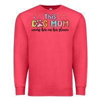 Cardinal this dog mom wears her heart on her sleeve Premium Sweatshirt - MaliasSmallBusiness