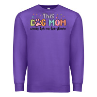 Purple this dog mom wears her heart on her sleeve Premium Sweatshirt - MaliasSmallBusiness