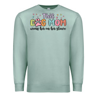 Seafoam this dog mom wears her heart on her sleeve Premium Sweatshirt - MaliasSmallBusiness