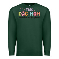 Sports Green this dog mom wears her heart on her sleeve Premium Sweatshirt - MaliasSmallBusiness