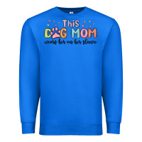 True Royal this dog mom wears her heart on her sleeve Premium Sweatshirt - MaliasSmallBusiness