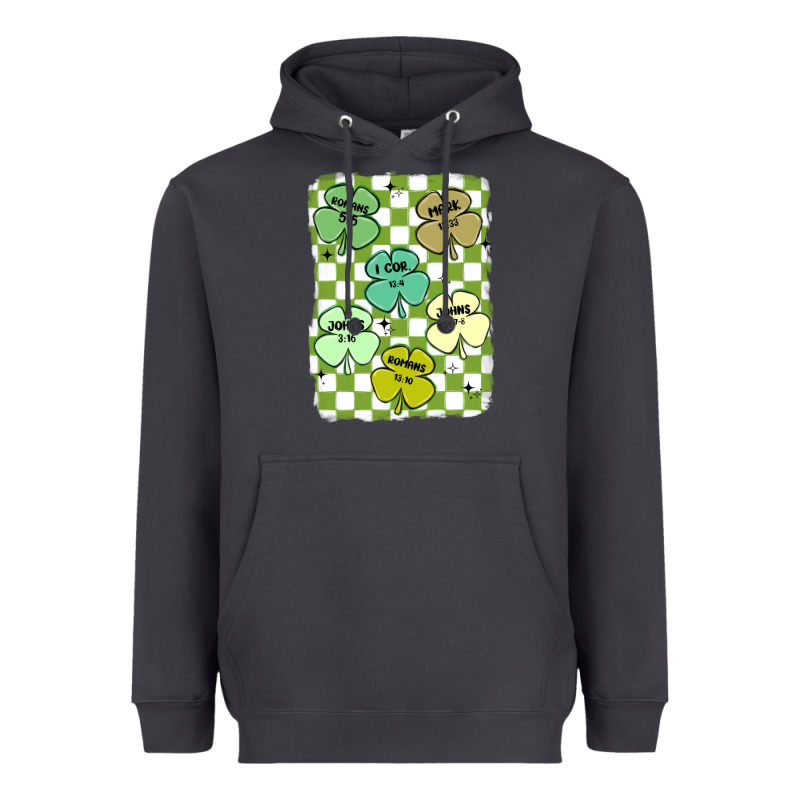 Shamrock Religious Heavyweight Hoodie by MaliasSmallBusiness | Teevron