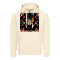 Sandshell sugar skull seamless pattern Zipper Hoodie - BundleAndBundleShop