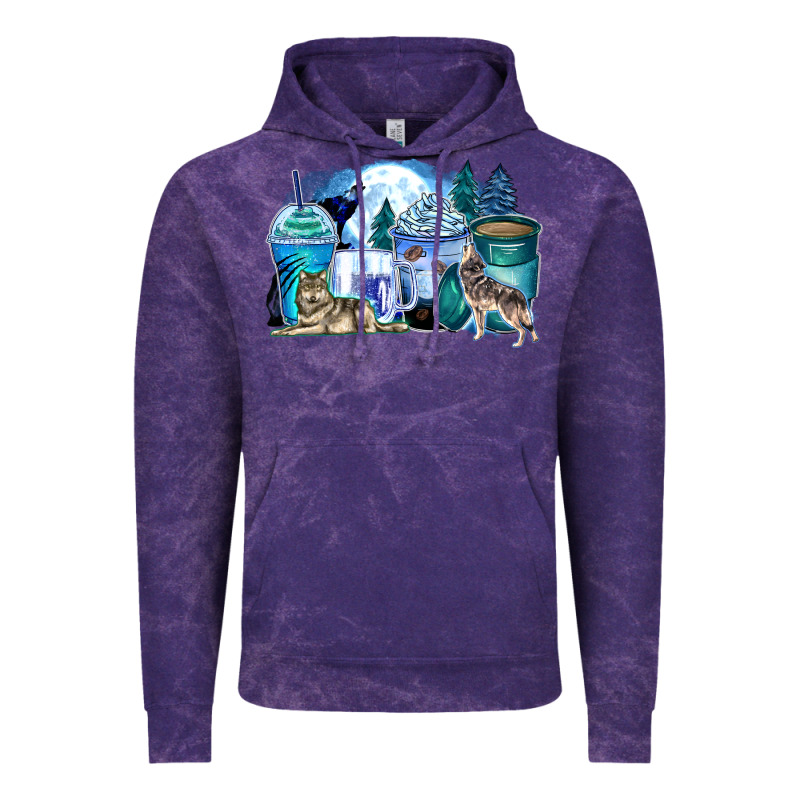 Wolf Coffee Cups Vintage Hoodie by Zillion Design Studio | Teevron