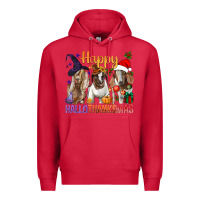 Cardinal Happy Hallothanksmas Goats Premium Hoodie - BundleAndBundleShop