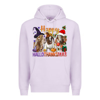 Lilac Happy Hallothanksmas Goats Premium Hoodie - BundleAndBundleShop