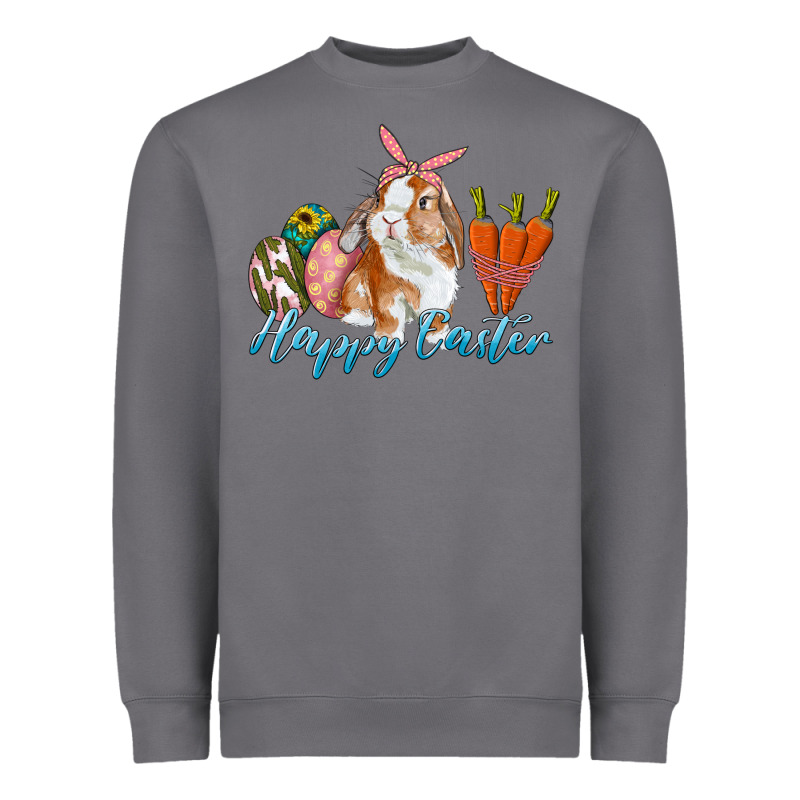 Happy Easter Bunny Carrots And Eggs Heavyweight Sweatshirt by RanaPortraitStore | Teevron