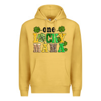Antique Gold one lucky mama Premium Hoodie - AdoDesignShop