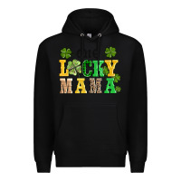 Black one lucky mama Premium Hoodie - AdoDesignShop