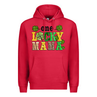 Cardinal one lucky mama Premium Hoodie - AdoDesignShop