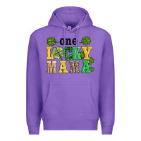 Purple one lucky mama Premium Hoodie - AdoDesignShop