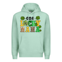 Seafoam one lucky mama Premium Hoodie - AdoDesignShop