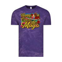 Cloud Purple Happy Cinco de Mayo Vintage Tee - texasbilliewilder