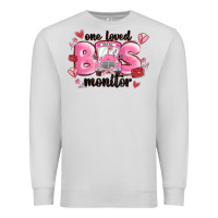 Dove Grey one loved bus monitor Premium Sweatshirt - MaliasSmallBusiness