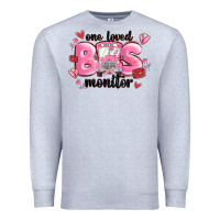 Heather Grey one loved bus monitor Premium Sweatshirt - MaliasSmallBusiness