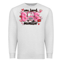 Oatmeal Heather one loved bus monitor Premium Sweatshirt - MaliasSmallBusiness