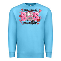 Ocean Blue one loved bus monitor Premium Sweatshirt - MaliasSmallBusiness
