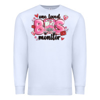 White one loved bus monitor Premium Sweatshirt - MaliasSmallBusiness