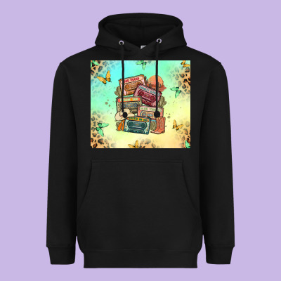 Country Cassette Tapes Heavyweight Hoodie Designed By Maliassmallbusiness