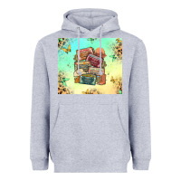 Heather Grey country cassette tapes Heavyweight Hoodie - MaliasSmallBusiness