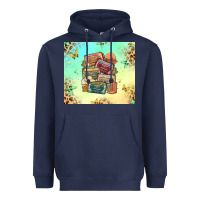 Navy country cassette tapes Heavyweight Hoodie - MaliasSmallBusiness