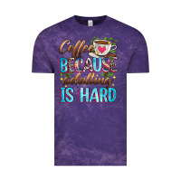 Cloud Purple coffee because adulting is hard Vintage Tee - Zillion Design Studio