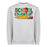 Heather Grey school counselor Heavyweight Sweatshirt - texasbilliewilder