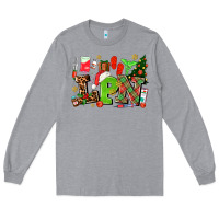 Heather Grey lpn christmas nurse with Long Sleeve Tee - AdoDesignShop