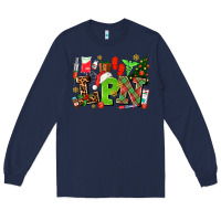 Navy lpn christmas nurse with Long Sleeve Tee - AdoDesignShop