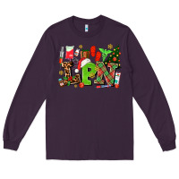 Plum lpn christmas nurse with Long Sleeve Tee - AdoDesignShop