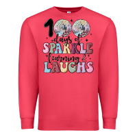 Cardinal 100 days of sparkle learning and laugh faux sequin Premium Sweatshirt - MaliasSmallBusiness