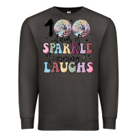 Smoke 100 days of sparkle learning and laugh faux sequin Premium Sweatshirt - MaliasSmallBusiness