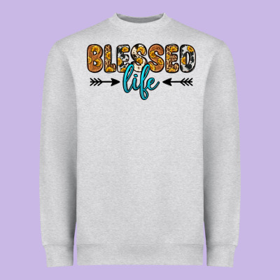 Blessed Life Heavyweight Sweatshirt Designed By Zillion Design Studio
