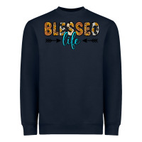Navy blessed life Heavyweight Sweatshirt - Zillion Design Studio