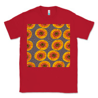 Red african fabric seamless pattern Classic Tee - BundleAndBundleShop