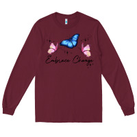 Burgundy embrace change Long Sleeve Tee - JahusDesignShop