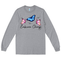 Heather Grey embrace change Long Sleeve Tee - JahusDesignShop