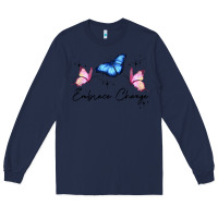 Navy embrace change Long Sleeve Tee - JahusDesignShop