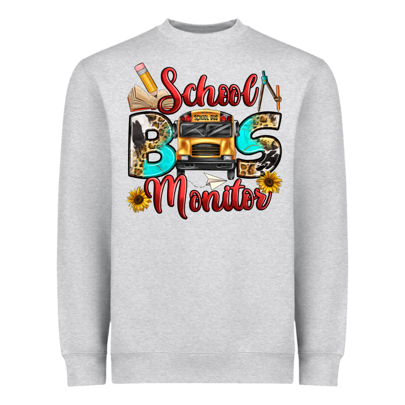 School Bus Monitor Heavyweight Sweatshirt by texasbilliewilder | Teevron