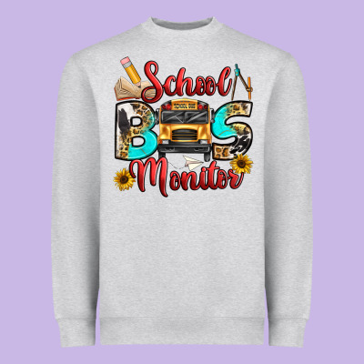 School Bus Monitor Heavyweight Sweatshirt Designed By Texasbilliewilder