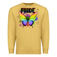 Antique Gold rainbow butterfly pride lgbtq Premium Sweatshirt - MaliasSmallBusiness
