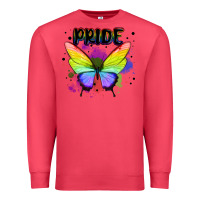 Cardinal rainbow butterfly pride lgbtq Premium Sweatshirt - MaliasSmallBusiness
