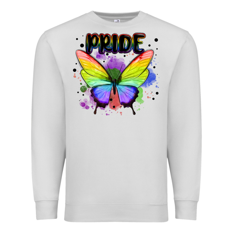 Rainbow Butterfly Pride Lgbtq Premium Sweatshirt by MaliasSmallBusiness | Teevron