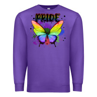 Purple rainbow butterfly pride lgbtq Premium Sweatshirt - MaliasSmallBusiness