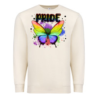Sandshell rainbow butterfly pride lgbtq Premium Sweatshirt - MaliasSmallBusiness