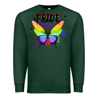 Sports Green rainbow butterfly pride lgbtq Premium Sweatshirt - MaliasSmallBusiness