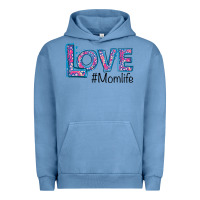Pigment Pebble Blue Love Mom Life Urban Hoodie - Bettercallsaul