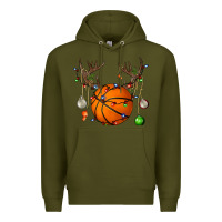 Army Green Basketball Horn Christmas Premium Hoodie - BundleAndBundleShop