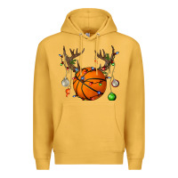 Mustard Basketball Horn Christmas Premium Hoodie - BundleAndBundleShop